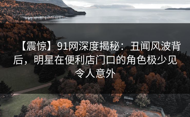 【震惊】91网深度揭秘：丑闻风波背后，明星在便利店门口的角色极少见令人意外